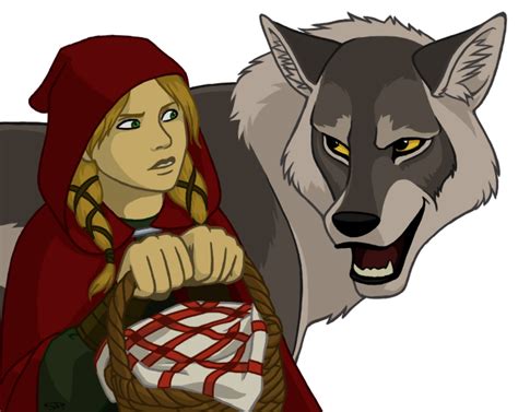 Red Riding Hood and the Wolf by Cordania on DeviantArt