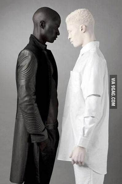 The blackest and whitest men on earth - 9GAG