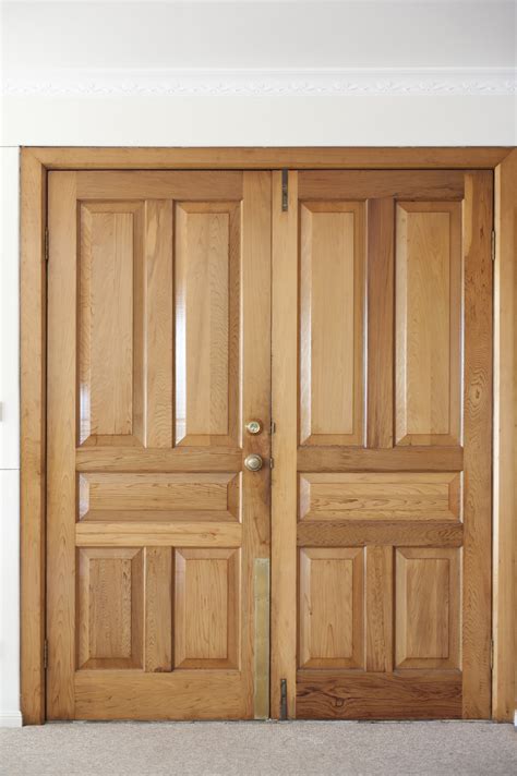 Free Image of Modern double wooden front door | Freebie.Photography