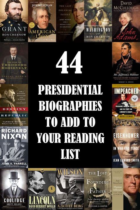 44 Outstanding Presidential Biographies to Add to Your Reading List | Biography books, Books to ...