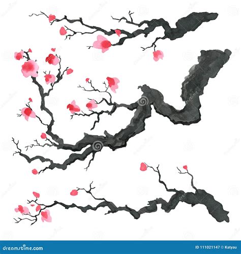 Japanese Sakura Tree Drawing : Realistic Sakura Blossom | Bochicwasure