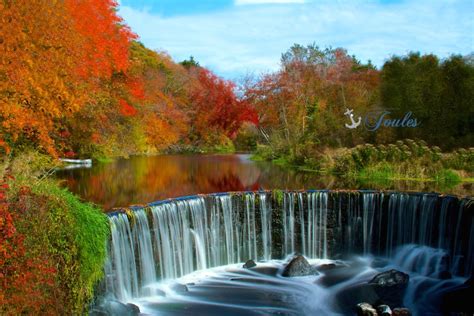 Shannock Falls Rhode Island New England Autumn Foliage