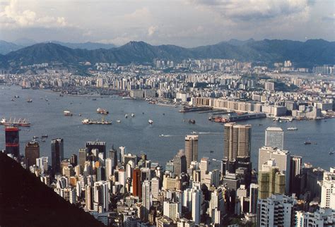 Hong Kong The Peak Victoria Peak Panoramic views 1988 03