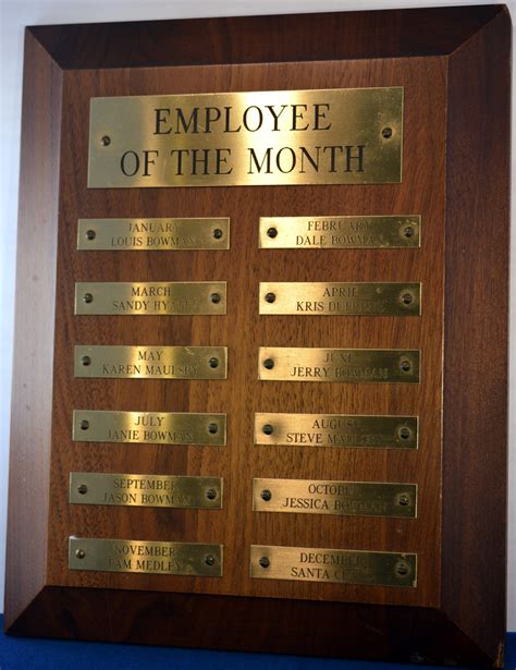 Employee Name Plaque - Bowmans Enterprises