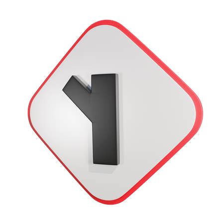 52 3D Y Intersection Sign 4 Illustrations - Free in PNG, BLEND, GLTF - IconScout