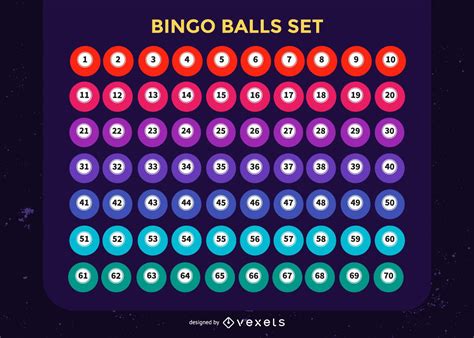 Bingo Balls Colorful Set Vector Download