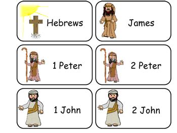 Books of the New Testament Printable Flashcards. Preschool-Kindergarten Bible.