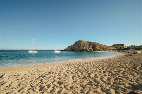 Premium Photo | Santa Maria beach in Baja California Sur two boats in ...