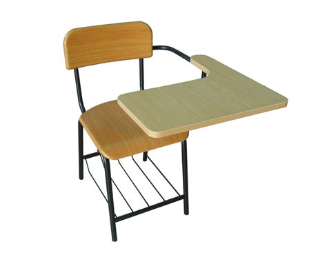 Student Chair with Writing Tablet and Bookshelf, Wooden Chairs ...