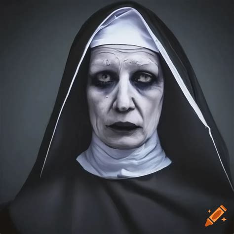 Portrait of a ghost nun on Craiyon