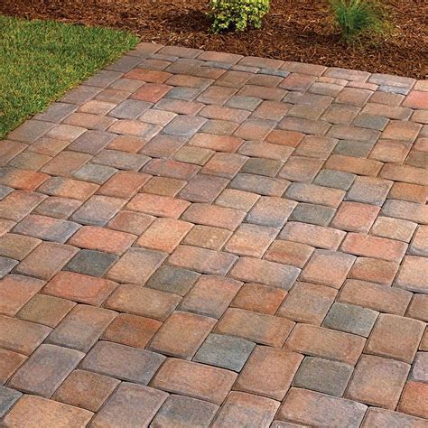 Anchor 5.5 in. x 5.5 in. Autumn Blend Dutch Cobble Concrete Paver ...