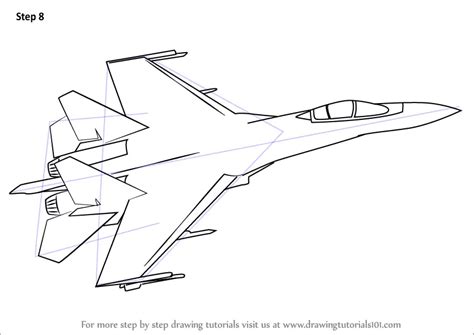 How to Draw Sukhoi SU-35 (Fighter Jets) Step by Step ...