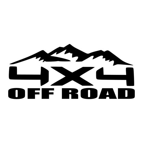 Pair 4X4 off Road Vinyl Decals V2 4 by 4 Truck 4 X 4 4WD 4-wheel Drive ...