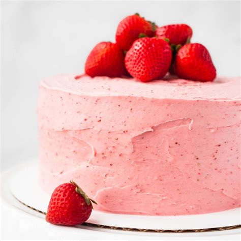 Strawberry Cake with Strawberry Frosting | Recipe | Frosting recipes, Strawberry frosting ...