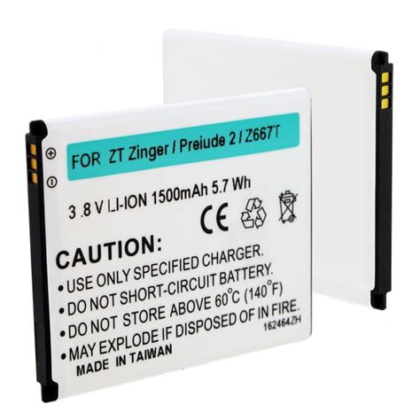 ZTE ZINGER Cell Phone Battery (Li-Ion 3.8V 1500mAh) - Replacement For ...