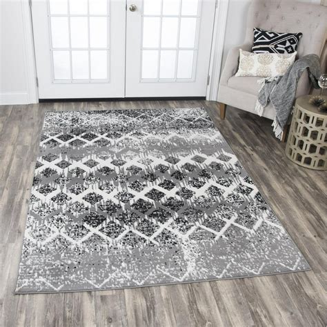 XI6943 Gray 8' x 10' Power-Loomed Area Rug - Walmart.com - Walmart.com