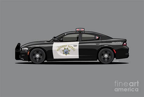 California Highway Patrol D0dge Ch4rger Police Car Digital Art by Tom ...