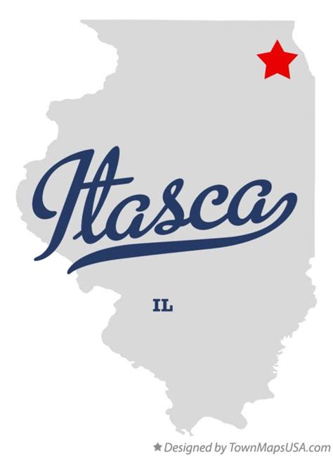 Map of Itasca, IL, Illinois