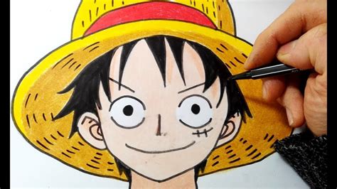 How to draw Monkey Luffy from One Piece - Cartonionline.com