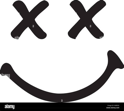 Smiley face crossed eyes Stock Vector Images - Alamy