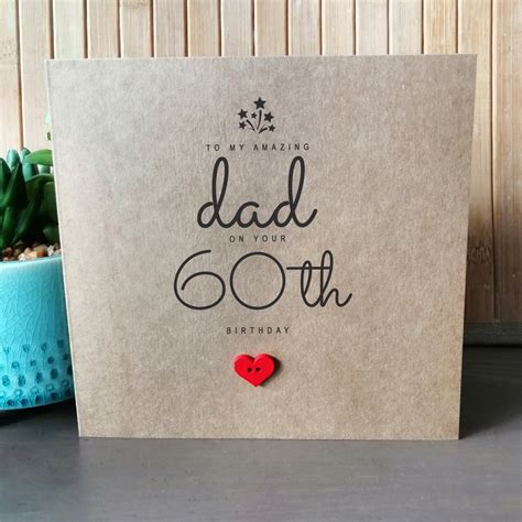 60th Birthday Card for Dad Amazing Dad 60th Birthday Card - Etsy