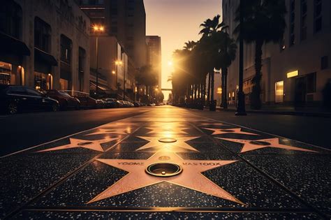 Premium AI Image | Hollywood walk of fame stars photography