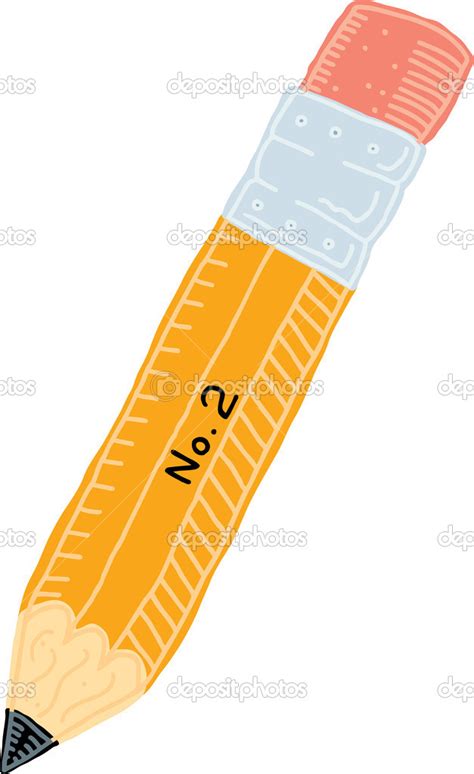 Illustration of Number 2 Pencil — Stock Vector © ronjoe #29221183