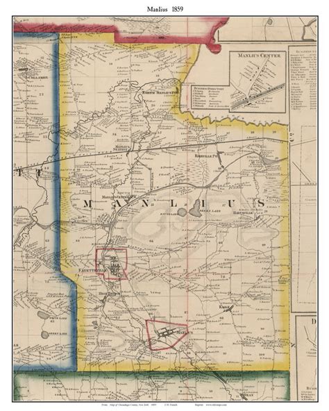 Manlius, New York 1859 Old Town Map Custom Print - Onondaga Co. - OLD MAPS