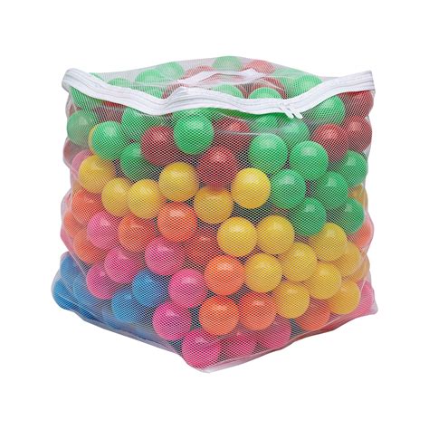 Amazon Basics BPA Free Crush-Proof Plastic Ball Pit Balls with Storage Bag