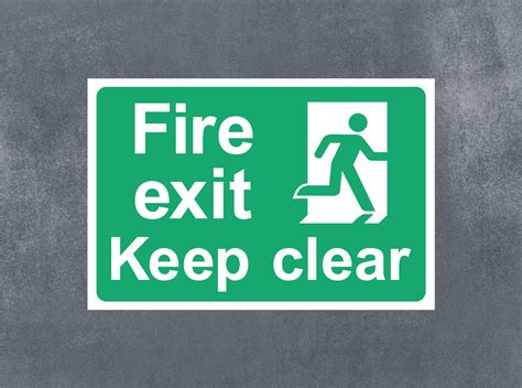 Fire Exit Keep Clear Sign - The Safety Sign Company