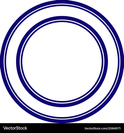 Double circle frame template Royalty Free Vector Image