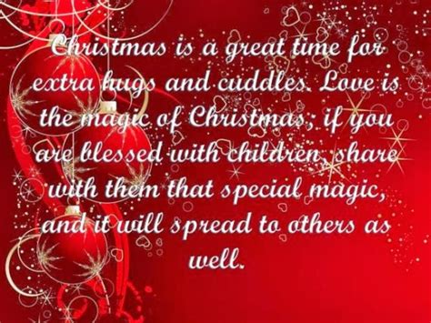 Christmas is a great time for extra hugs and cuddles. Love is the magic ...