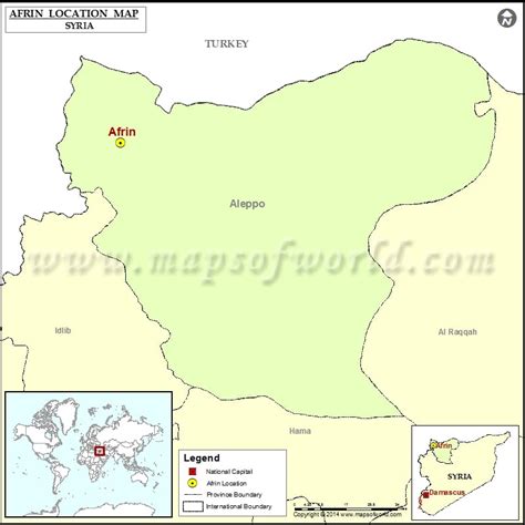 Where is Afrin | Location of Afrin in Syria Map