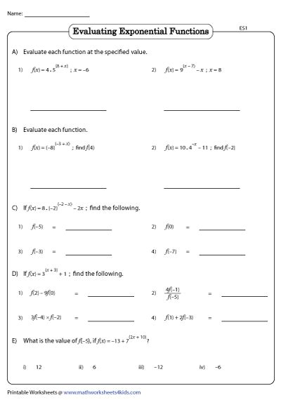 Exponential Expressions And Equations Worksheet 1 Answer Key - Tessshebaylo