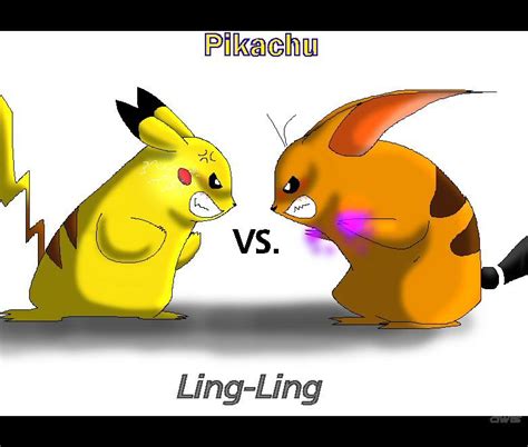 Pikachu vs. Ling-Ling | Pikachu, Digimon, Pokemon