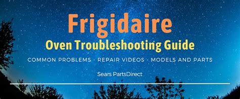 Frigidaire Oven Troubleshooting Guide | Apartso