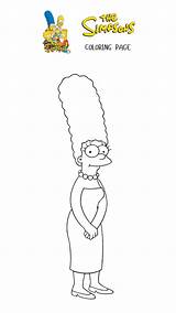 Marge Simpson Coloring Page  Pages The Simpsons sketch template