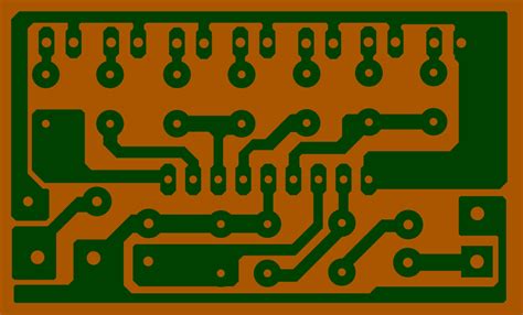 PCB Layout 7x LED VU DISPLAY SIMPLE – BLOGKAMARKU