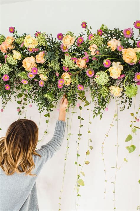 How To Make A Flower Photo Booth Backdrop With FiftyFlowers.com | Floral backdrop wedding, Diy ...