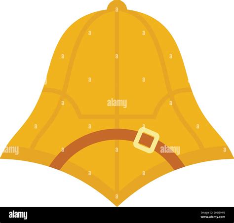 Safari hunter hat icon. Flat illustration of safari hunter hat vector ...