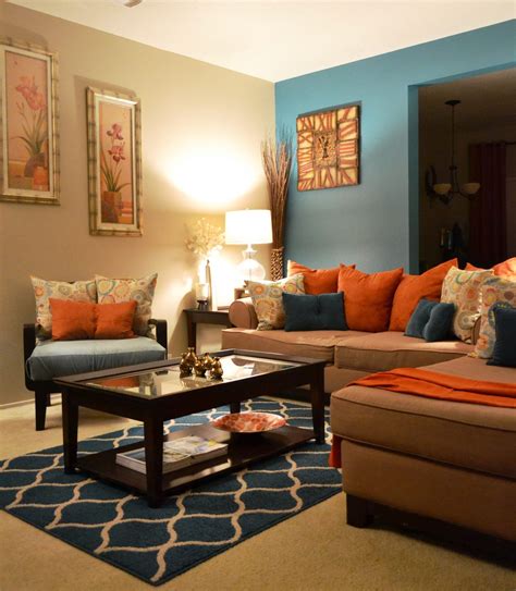 10 Teal and Brown Living Room Ideas 2019 (The Riveting Pair) | Burnt orange living room, Living ...