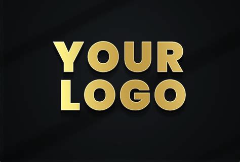 Premium PSD | Golden logo mockup