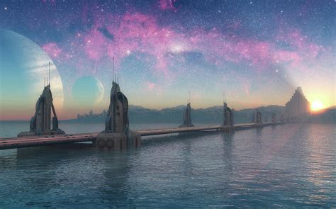 Bifrost Bridge Digital Art by Cynthia Decker