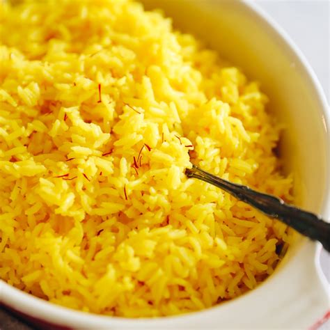 Yellow Saffron Rice Recipe - The Healthy Maven