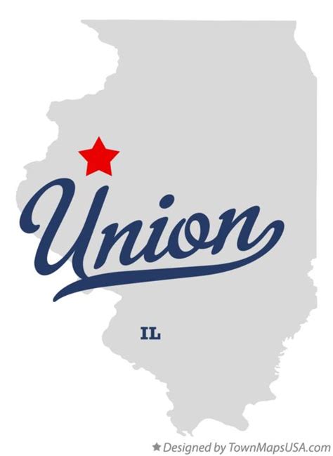 Map of Union, Fulton County, IL, Illinois