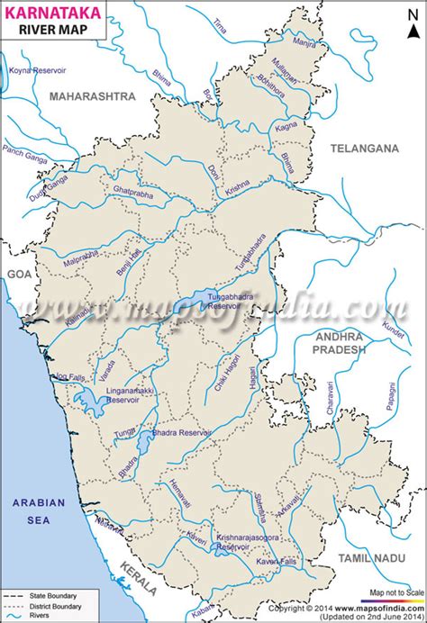 River Map Karnataka