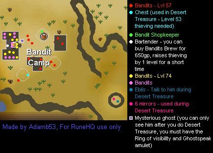 Desert Bandit Camp Map - RuneScape Guide - RuneHQ