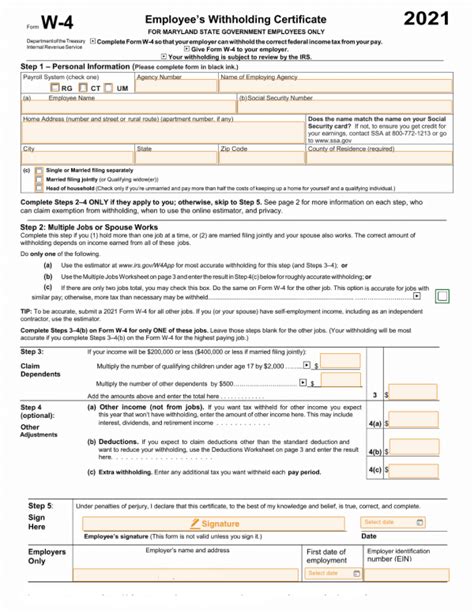 Form W-4 2023 (IRS Tax) - Fill Out Online & Download [+ Free Template ...