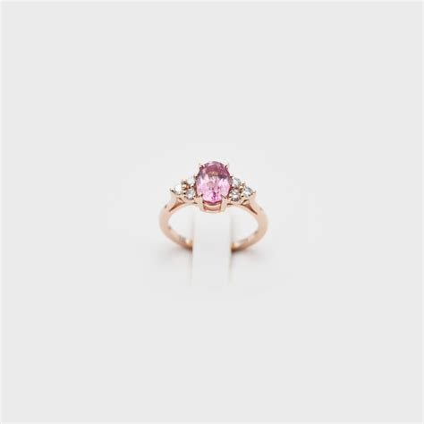 Pink Spinel & Diamond Ring