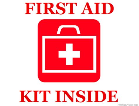 Printable First Aid Kit Inside Sign